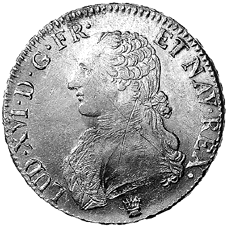 Ecu aux laurier 1790, Ludwig XVI.