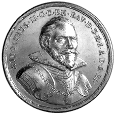 Bild einer Suite-Medaille auf Pfalzgraf Rudolf II.