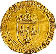 Ecu d'or au soleil des Königs Charles VIII.