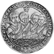 Avers und Revers des Achtbrüdertalers von 1615