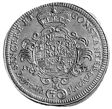 Wertseite eines 30-Kreuzer-Stücks von 1735