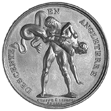 Rückseite Bronzemedaille 1804 auf die geplante Expedition nach England