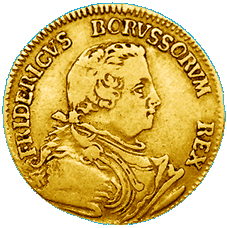1/2 Friedrich d'or 1740, Friedrich II. d. Große (1740-1786)
