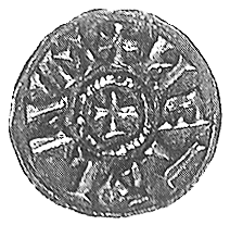 Rückseite einer karolingischen Münze Ludwig des Frommen