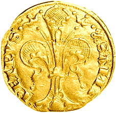 Goldgulden des Papstes Urban V. (1362-1370), geprägt in Avignon