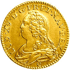 Louis d'or „aux lunettes“ des Königs Ludwigs XV.(1715-1774)