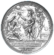 Medaille 1693 von Müller auf den Feldzug des Türkenlouis am Oberrhein