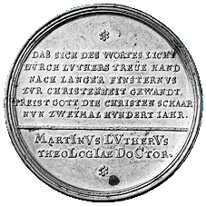 Medaillen 1717 auf die Zweihundertjahrfeier der Reformation