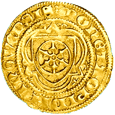 Rückseite des rheinischen Guldens von Adolf von Nassau 