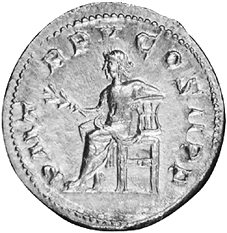 Rückseite einer römischen Münze