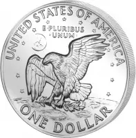 Rückseite des Eisenhower-Dollars von 1971 als Erinnerung an die Mondmission